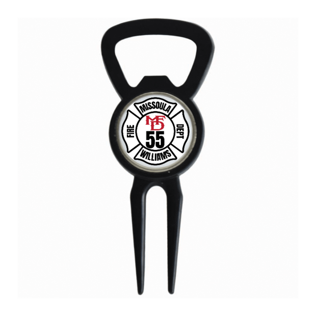 Divot Tool Bottle Opener Black