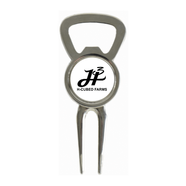 Divot Tool Bottle Opener Shiny Silver