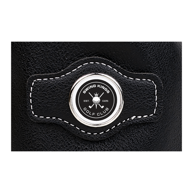 Synthetic leather drawstring pouch - Black