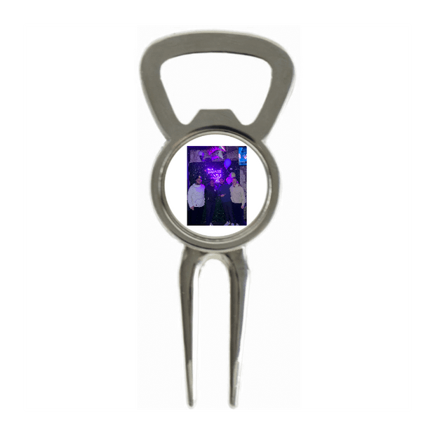 Divot Tool Bottle Opener Shiny Silver