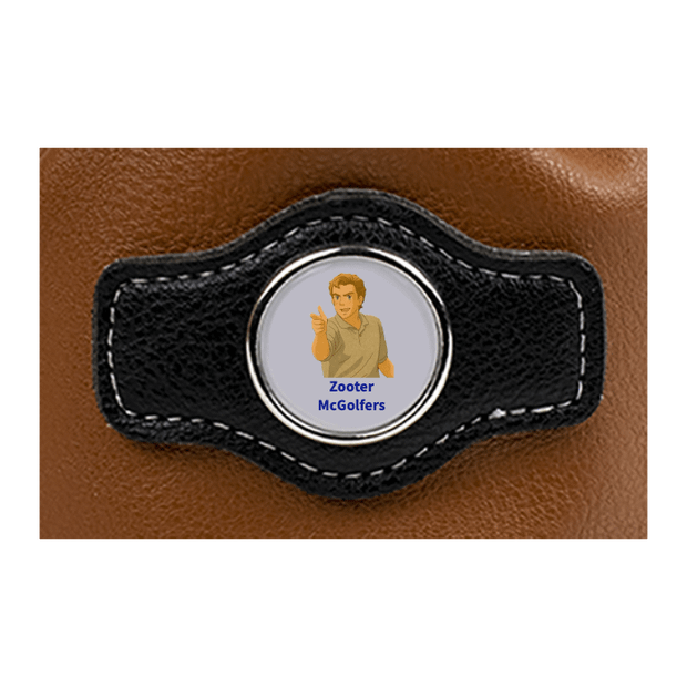 Synthetic leather drawstring pouch - Brown