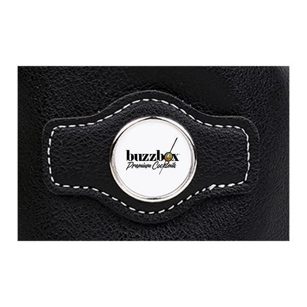 Synthetic leather drawstring pouch - Black