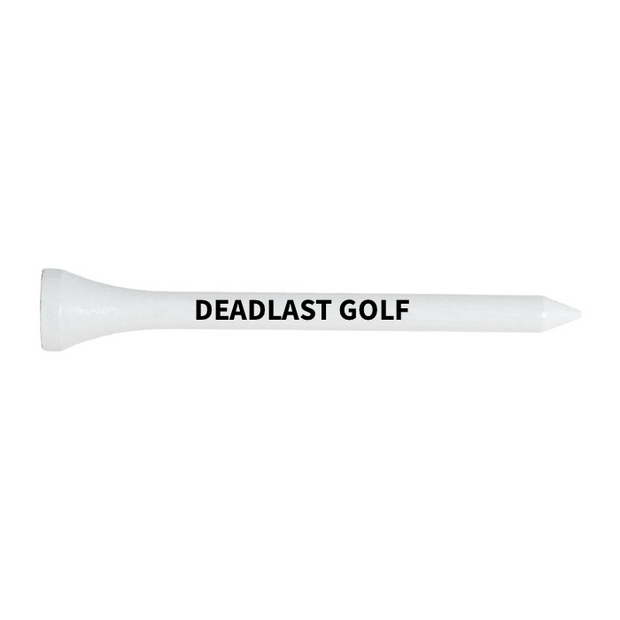 White Wood Golf Tees - 50 PACK