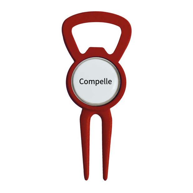 Divot Tool Bottle Opener Red