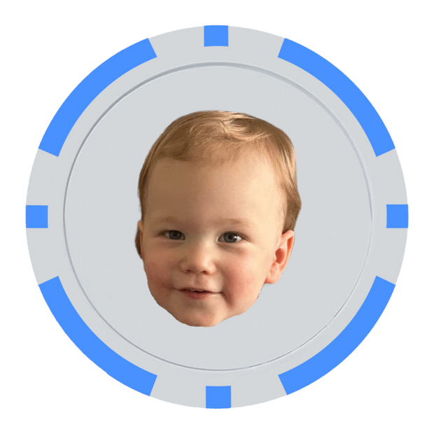 Light Blue Poker Chips