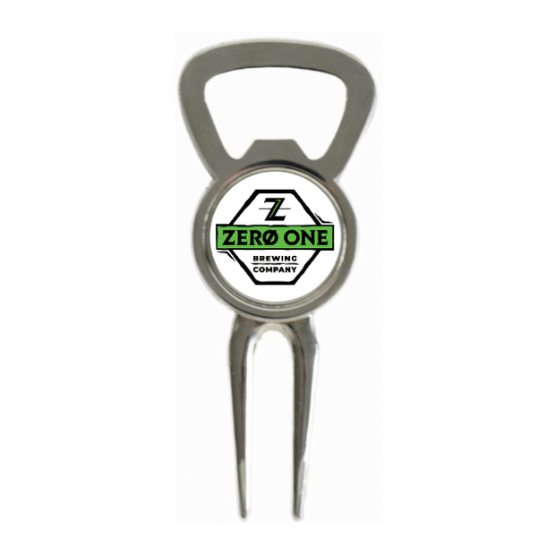 Divot Tool Bottle Opener Shiny Silver