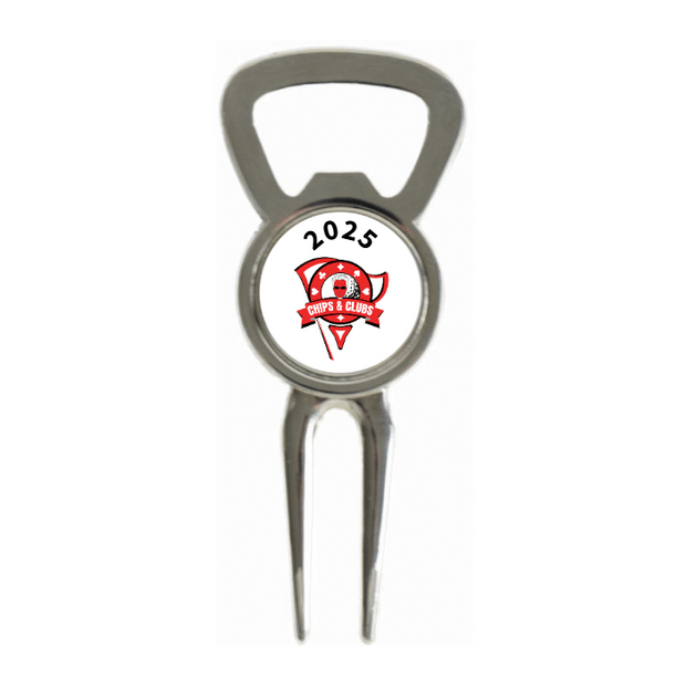 Divot Tool Bottle Opener Shiny Silver