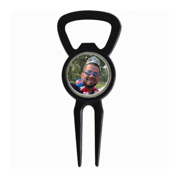 Divot Tool Bottle Opener Black