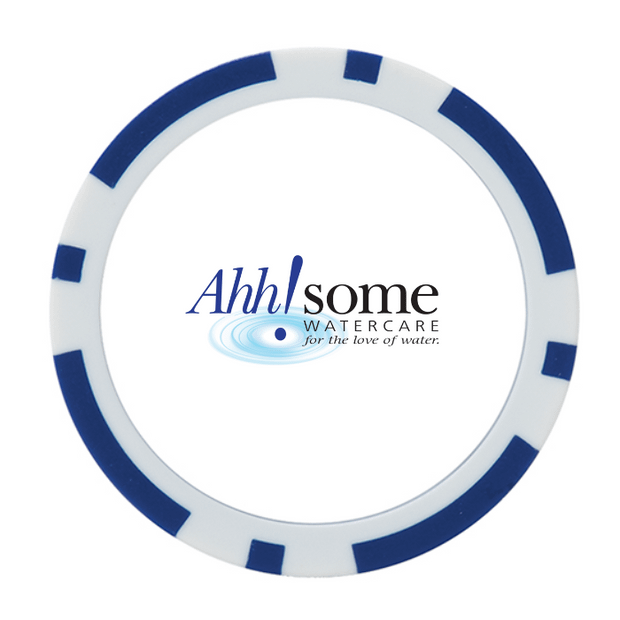 30 Blue Poker Chips in Tube