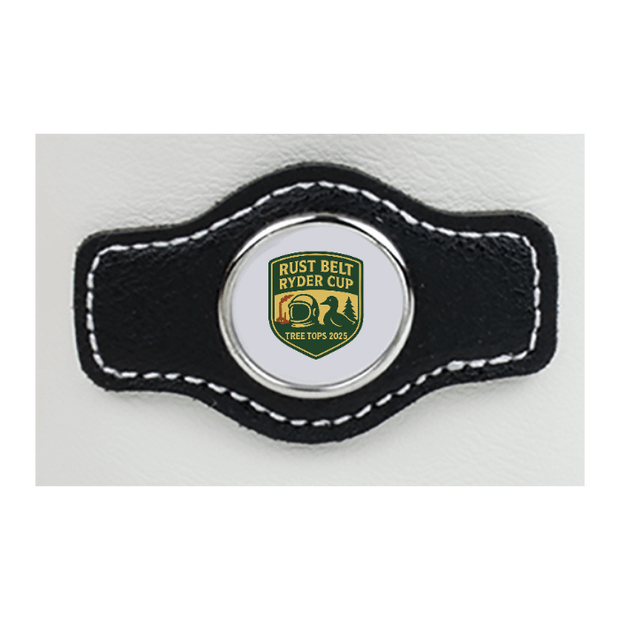 Synthetic leather drawstring pouch - White