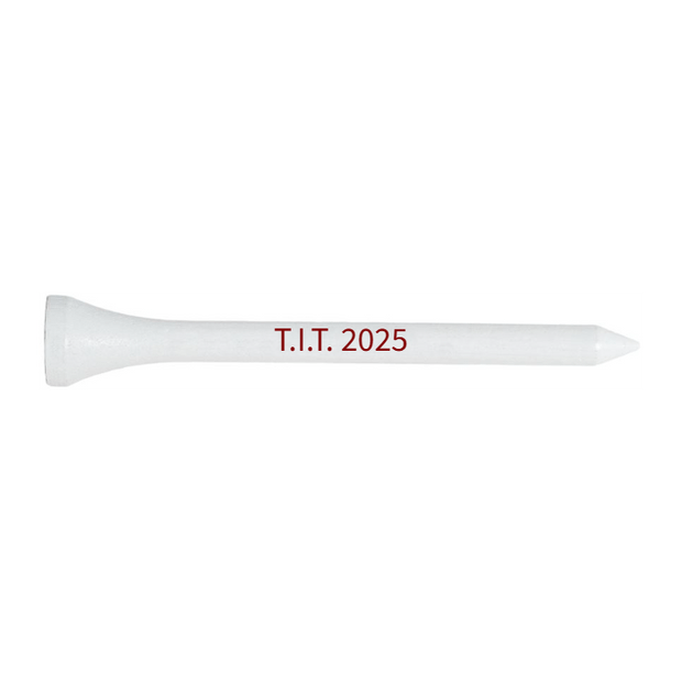 White Wood Golf Tees - 50 PACK