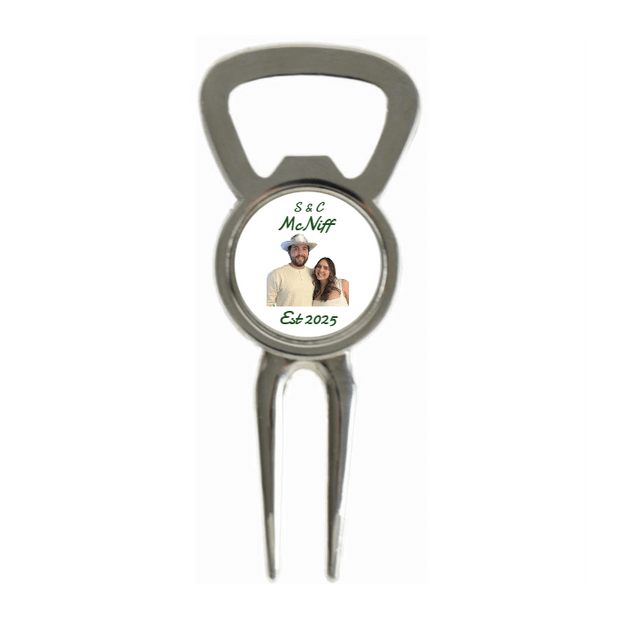 Divot Tool Bottle Opener Shiny Silver