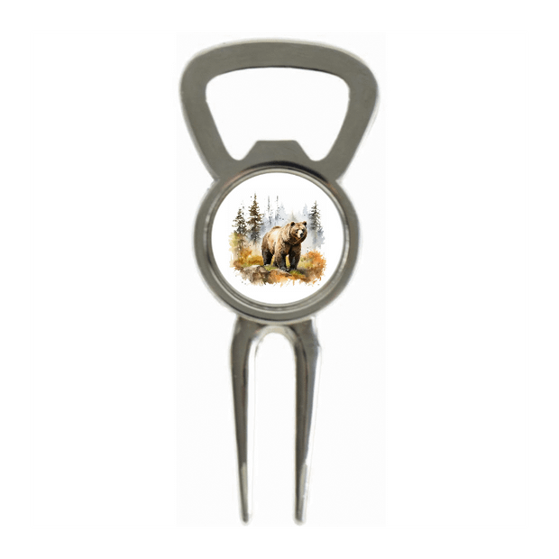Divot Tool Bottle Opener Shiny Silver