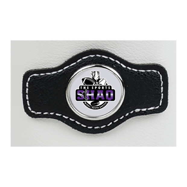 Synthetic leather drawstring pouch - White