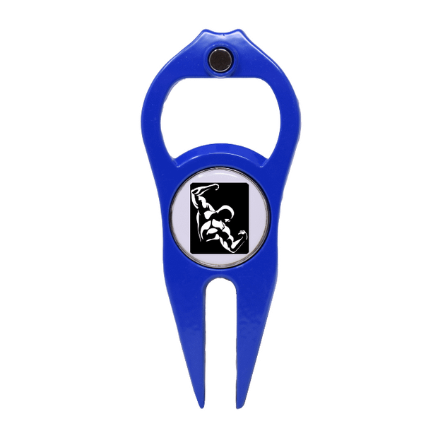 Royal Blue Hat Trick 6 in 1 Divot Tool