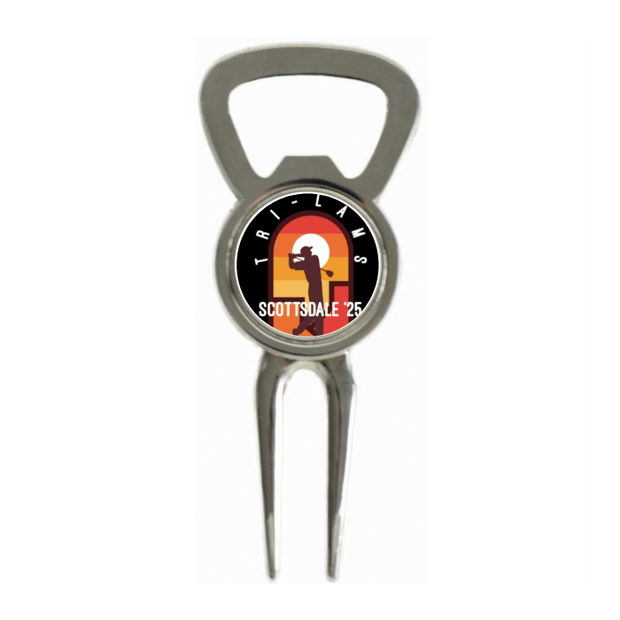 Divot Tool Bottle Opener Shiny Silver