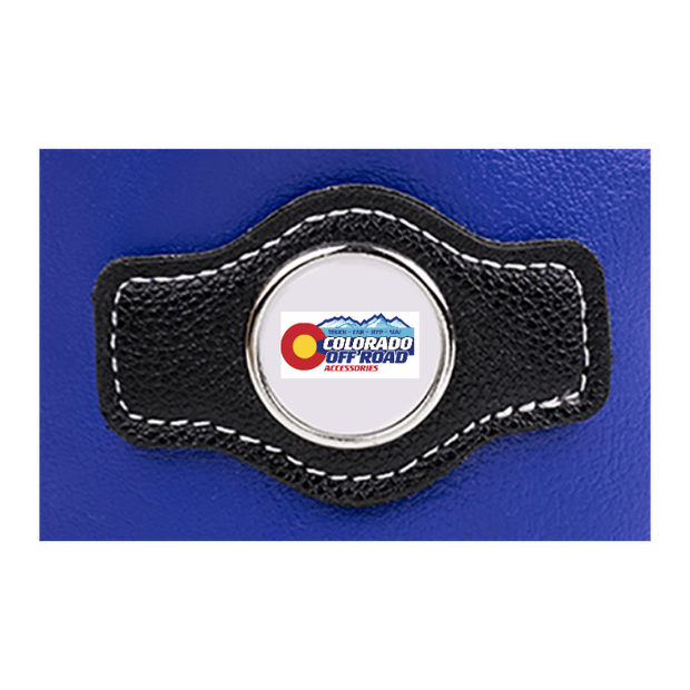 Synthetic leather drawstring pouch - Blue