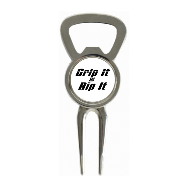Divot Tool Bottle Opener Shiny Silver