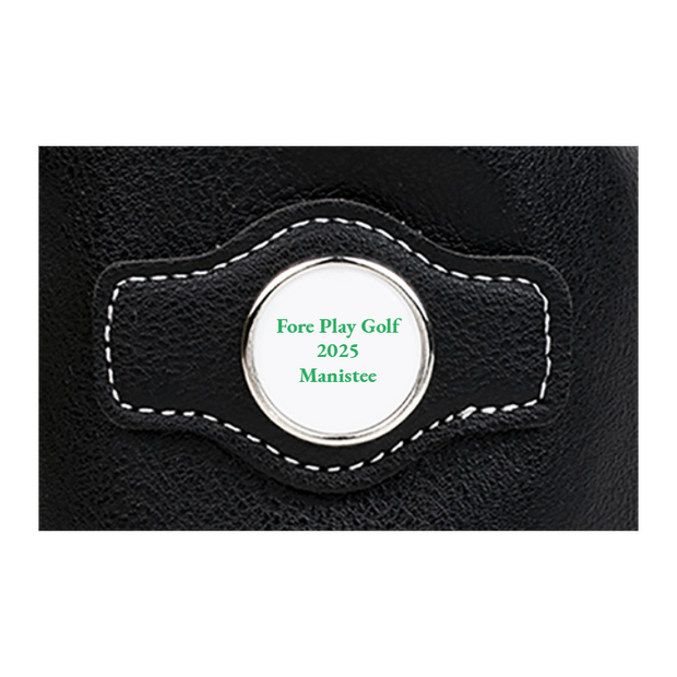 Synthetic leather drawstring pouch - Black