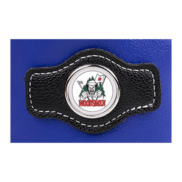 Synthetic leather drawstring pouch - Blue