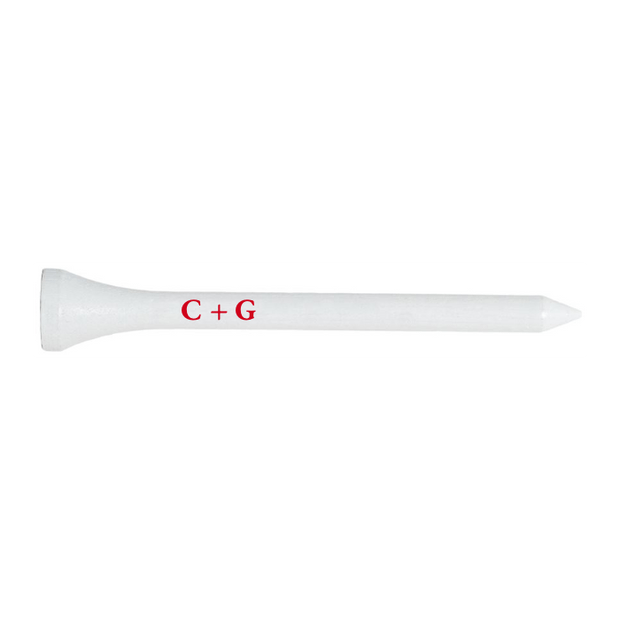 White Wood Golf Tees - 50 PACK