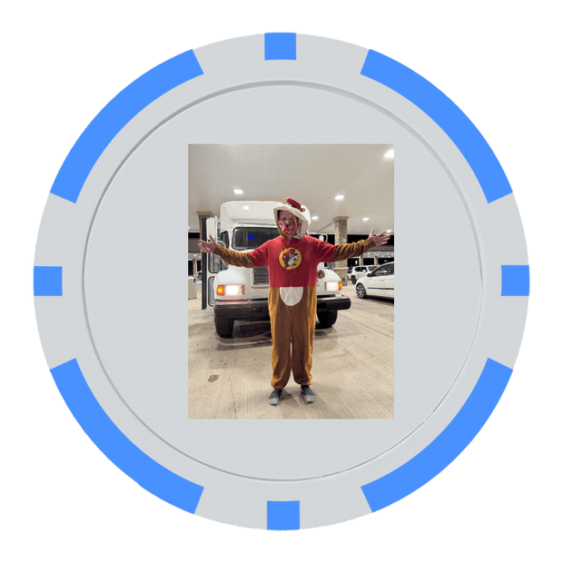 Light Blue Poker Chips