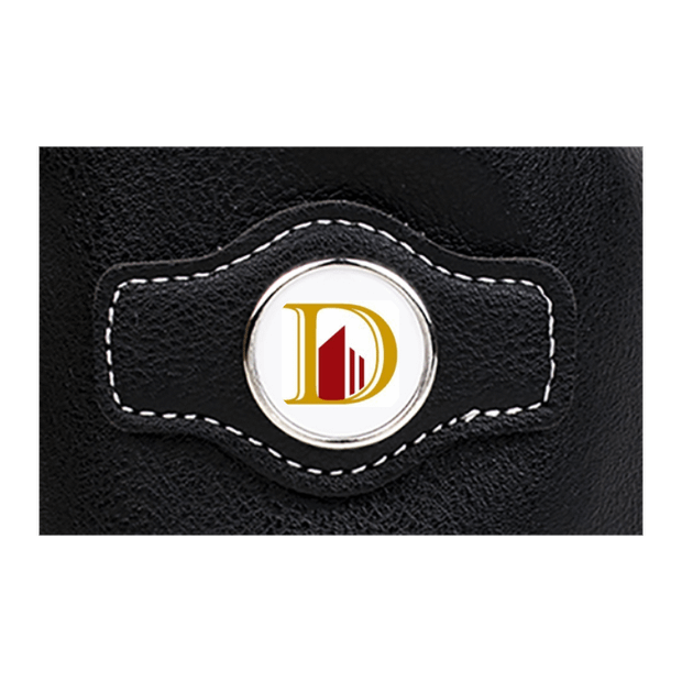 Synthetic leather drawstring pouch - Black