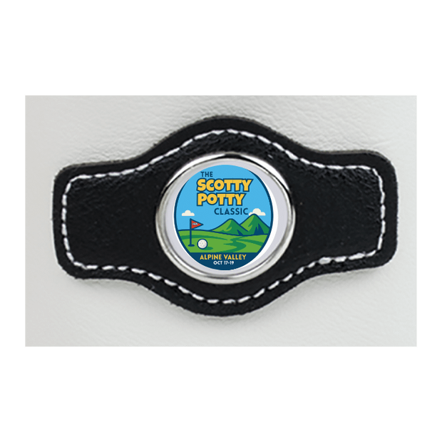 Synthetic leather drawstring pouch - White