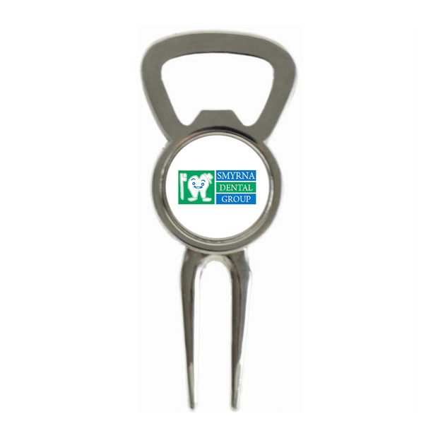 Divot Tool Bottle Opener Shiny Silver