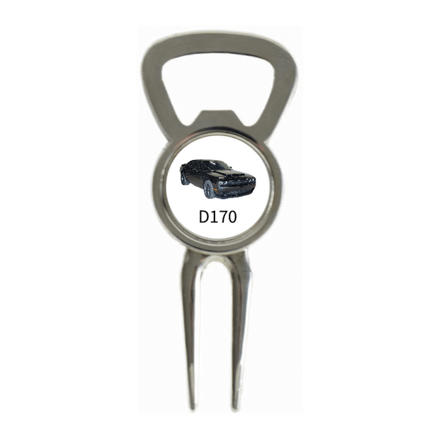 Divot Tool Bottle Opener Shiny Silver