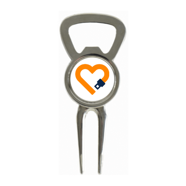 Divot Tool Bottle Opener Shiny Silver