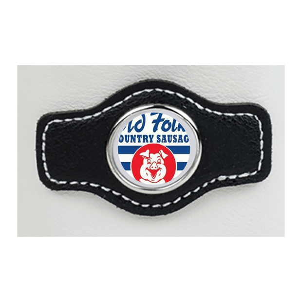 Synthetic leather drawstring pouch - White