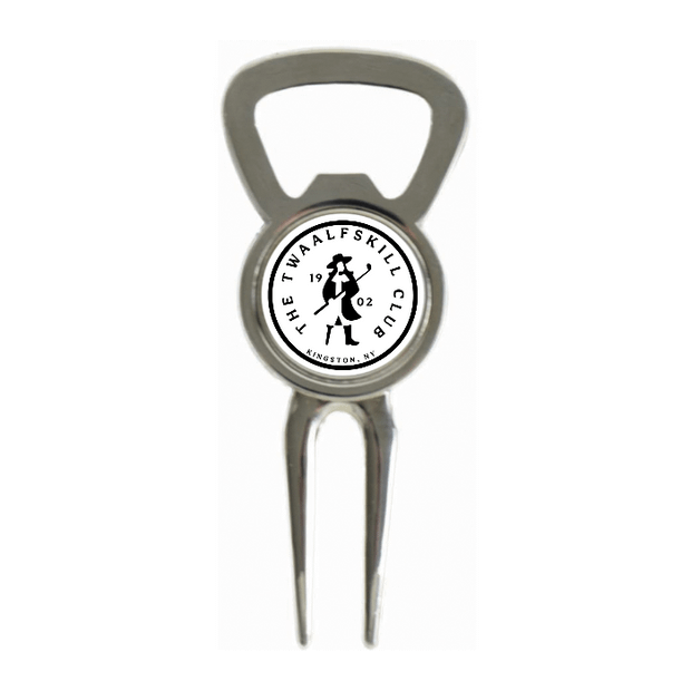 Divot Tool Bottle Opener Shiny Silver