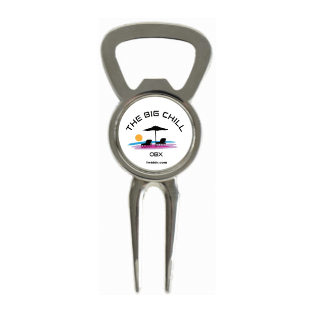 Divot Tool Bottle Opener Shiny Silver