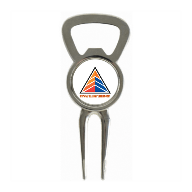 Divot Tool Bottle Opener Shiny Silver