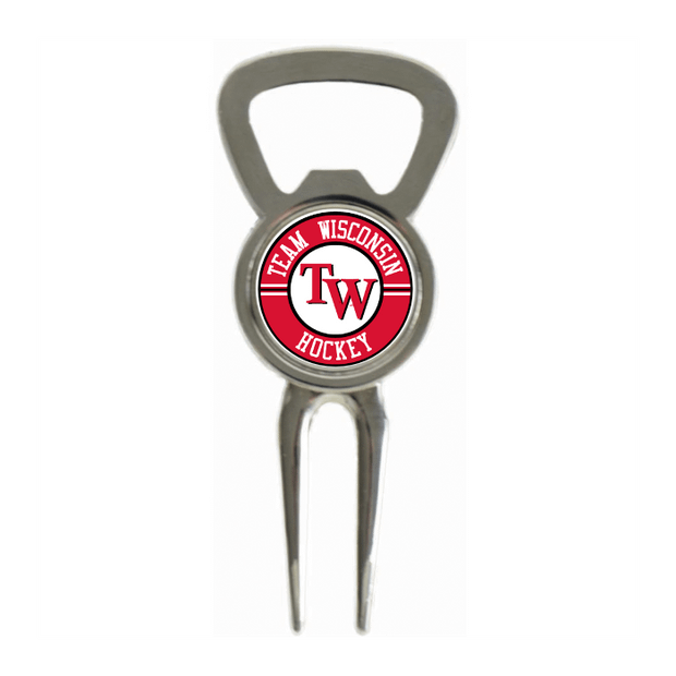 Divot Tool Bottle Opener Shiny Silver