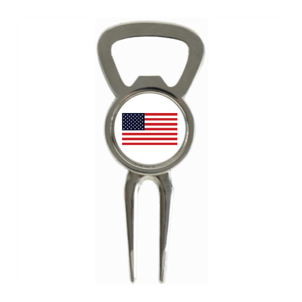 Divot Tool Bottle Opener Shiny Silver