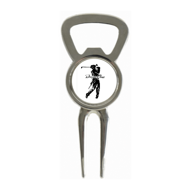 Divot Tool Bottle Opener Shiny Silver