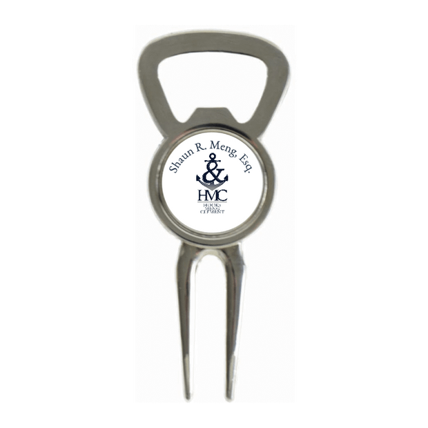 Divot Tool Bottle Opener Shiny Silver