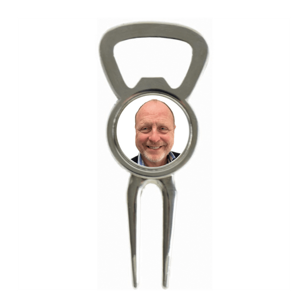 Divot Tool Bottle Opener Shiny Silver
