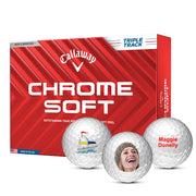 Custom Callaway Chrome Soft Triple Track Golf Balls One Dozen