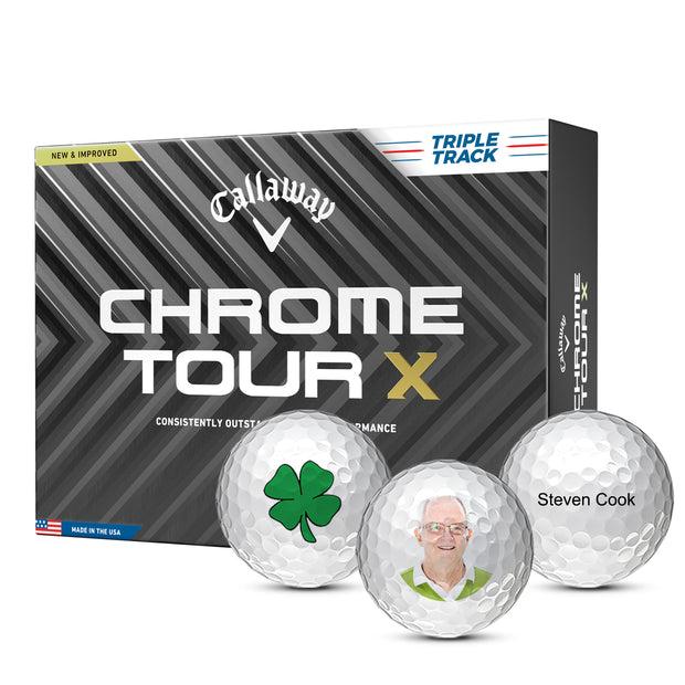 Custom Callaway Chrome Tour X Triple Track Golf Balls One Dozen