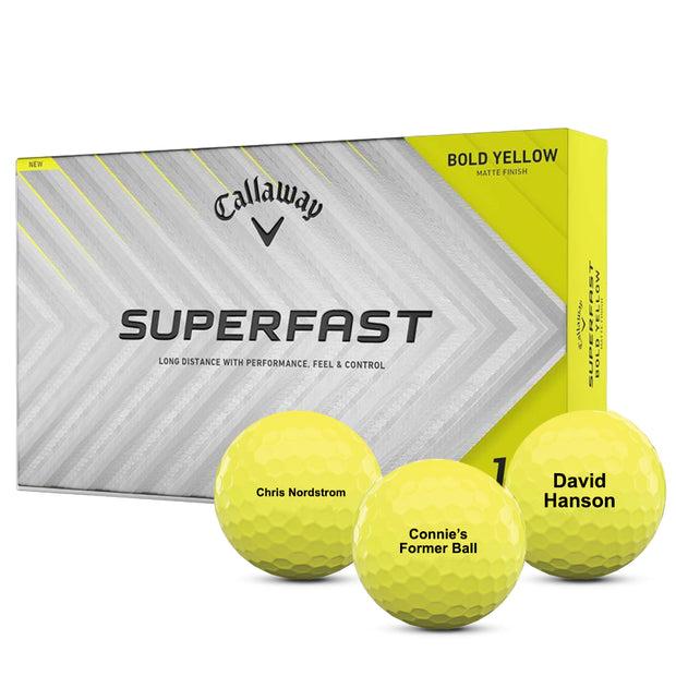 Callaway Superfast Bold Yellow Golf Balls - 15 Ball Pack