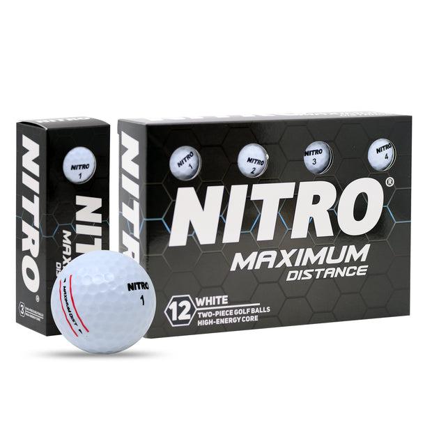 Custom Nitro Maximum Distance Golf Balls One Dozen