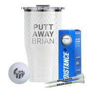 27 Oz Orca Chaser W/Sleeve of TaylorMade Distance Plus W/ Tees Laser Engraved