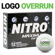 Nitro Maximum Distance Golf Balls - LOGO OVERRUN