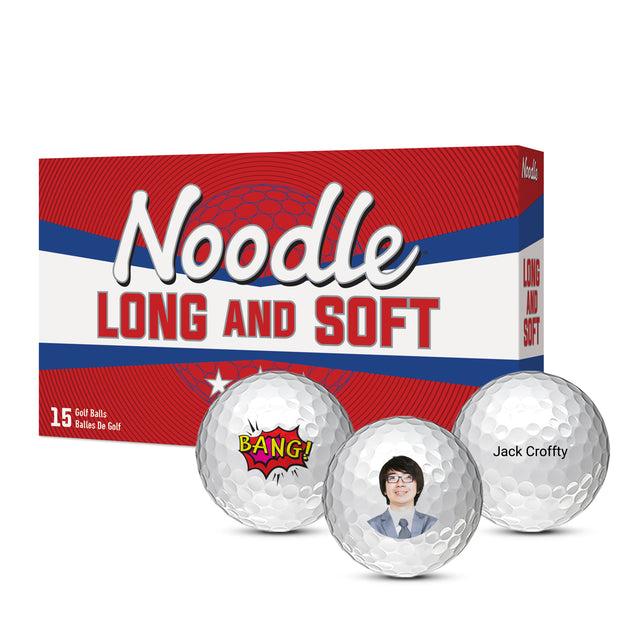 Custom Noodle Long and Soft Golf Balls - 15 Ball Pack