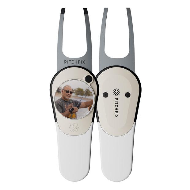 Pitchfix Icon Divot Tool with Custom Ball Marker (White)