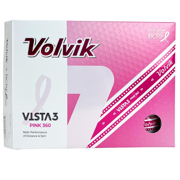 Volvik Vista3 Pink 360 BCRF Golf Balls