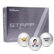 Custom Wilson Staff Model X Golf Balls One Dozen